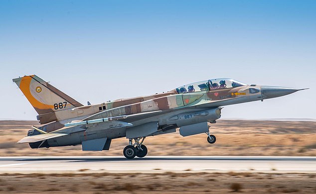 An F-16 jet as used by the Israeli Air Force during 'Operation Rising Lion'