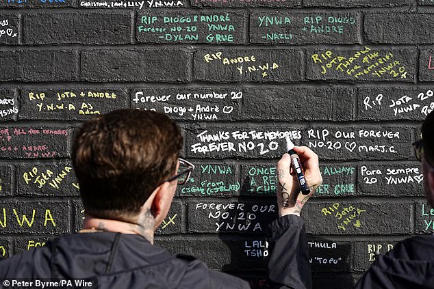 Situated on Sybil Road, the mural is marked by the words 'Forever 20' on one side and 'His name is Diogo - in reference to his song - on the other