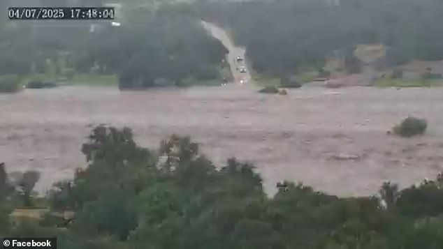 Rapid rainfall caused the Guadalupe River in Kerr Country to surge more than 30 feet above its normal level in under an hour