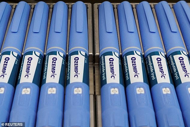 Ozempic mimics the body's GLP-1 hormone decreasing user's appetites. Pictured: Pens for the diabetes drug Ozempic