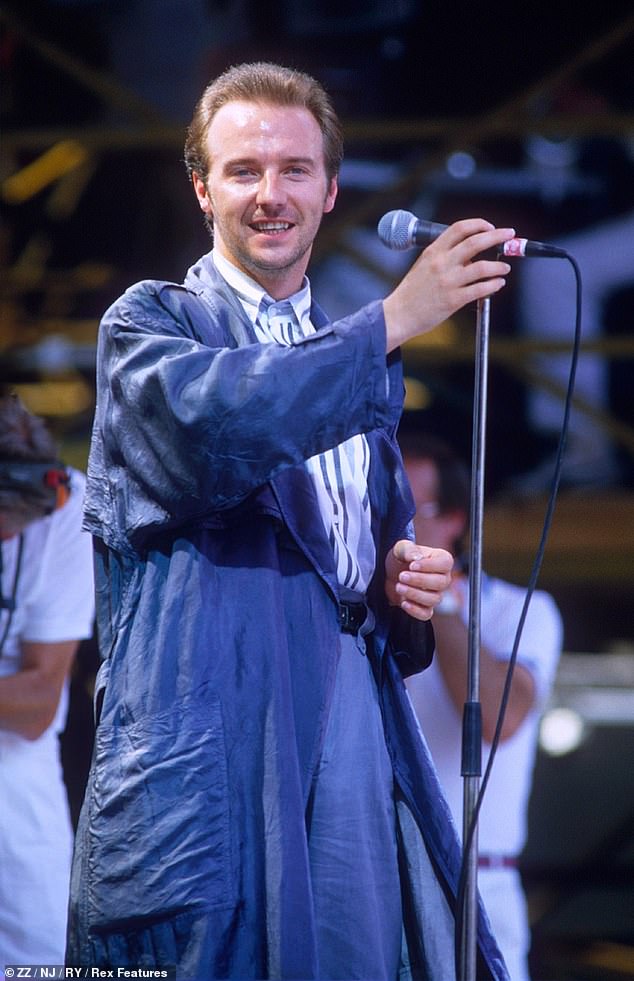 Pictured: Midge Ure in 1985. The Scottish musician has been open about his struggles with alcohol post-Band Aid