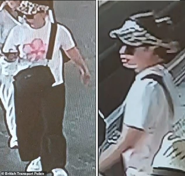Cops are also searching for this woman seen wearing a stripy cap and white top in connection with the incident on Friday, June 20
