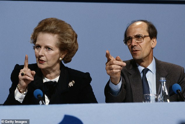 Mr Tebbit with Margaret Thatcher, campaigning on the eve of the 1987 general election