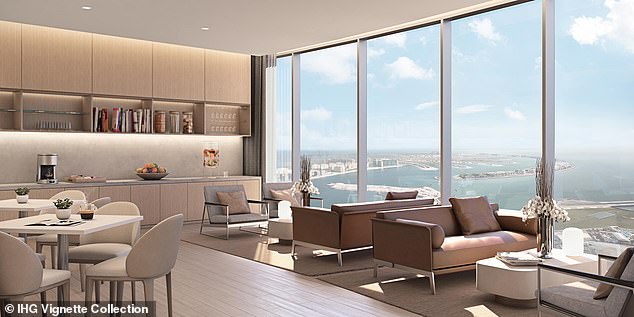The record-breaking hotel is expected to open to guests later this year