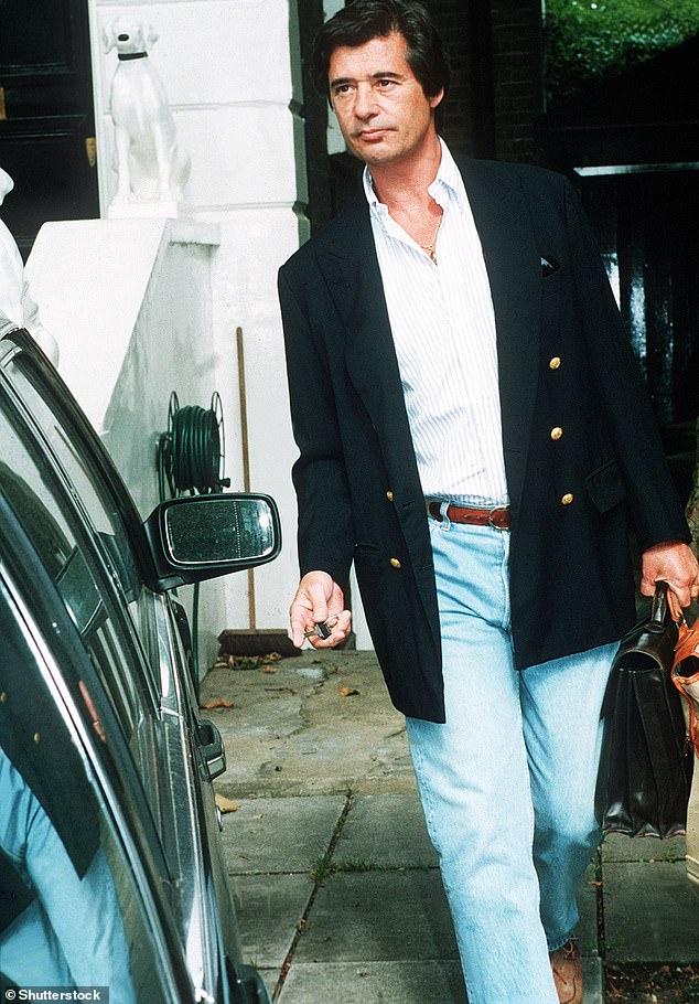 Over tea in the late 90s, Lady Elsa, who was in her 80s when she became close to Diana, divulged that the pair had a stormy relationship, with the late royal once fleeing his car - she was later found by the art dealer lying down in a park close to Kensington Gardens (Hoare pictured in the early 90s close to his home in Chelsea)