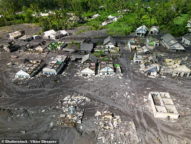 A village on Indonesia's Java Island was inundated by a lahar after the Semeru volcano erupted in 2022