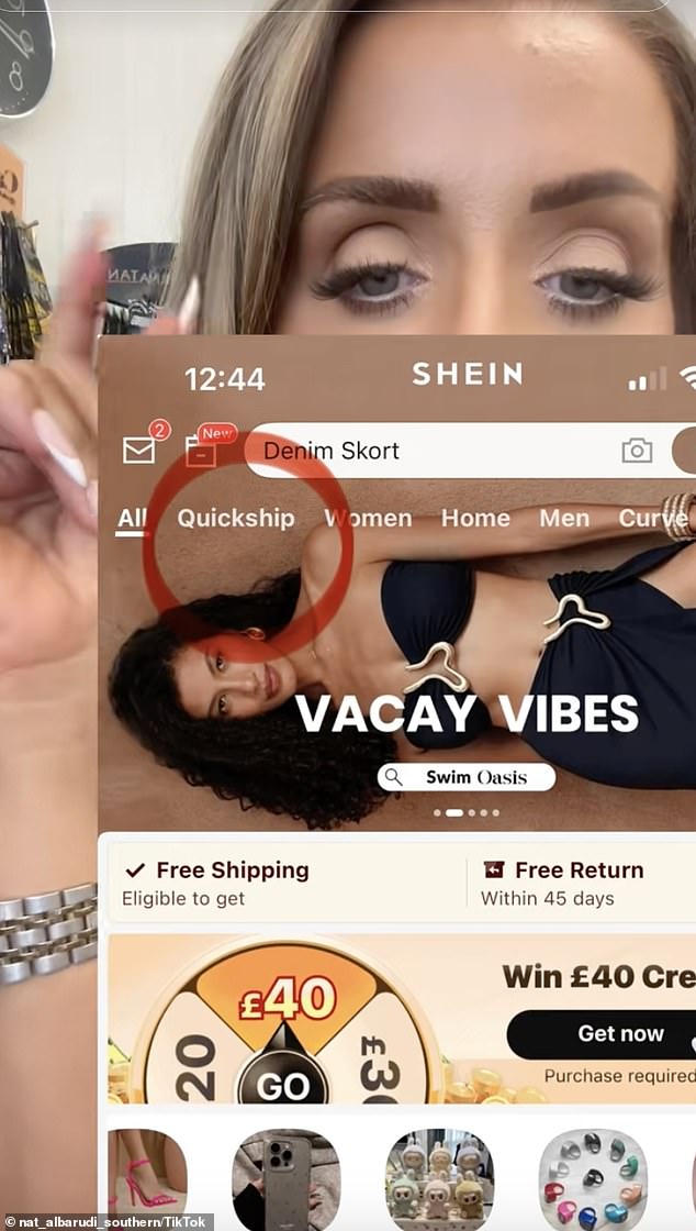 The content creator revealed the little-known secret behind Shein's quickship feature, calling it a 'life hack for the girlies'