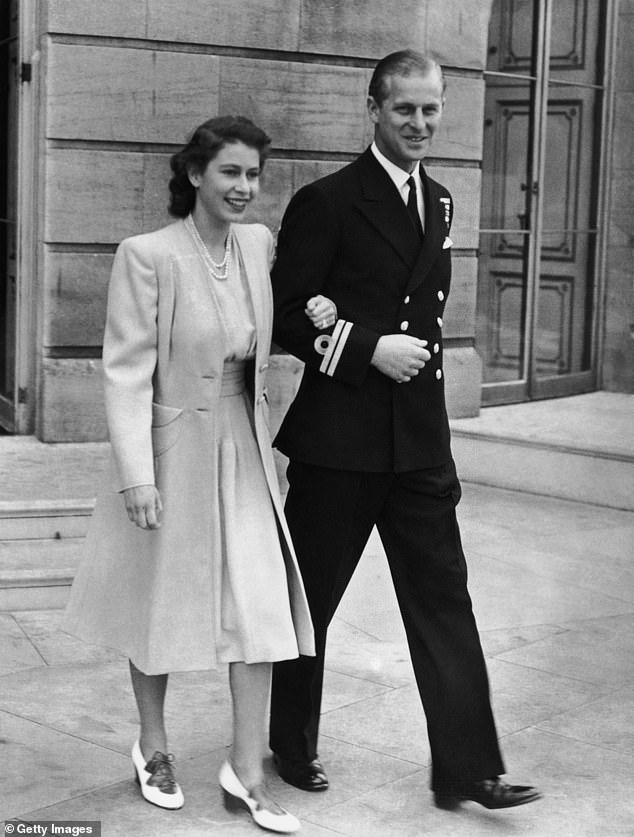 The then-Princess Elizabeth and Prince Philip upon their engagement in July 1947. Love at first sight is the stereotypical start to any romantic tale. However for the teenage Queen Elizabeth II and Prince Philip it certainly was the case