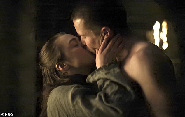 The fantasy series became very well-known for its nude scenes and controversial storylines during its eight-year tenure (pictured: Maisie Williams and Joe Dempsie)