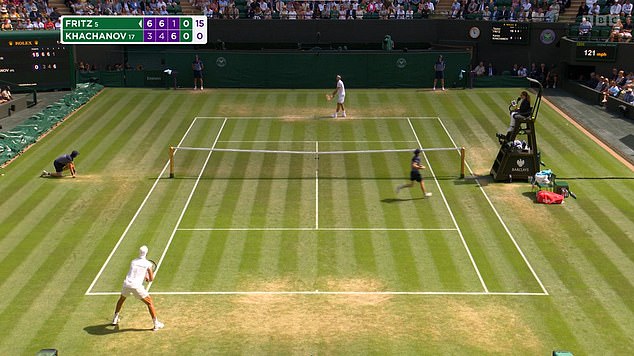 The technology is said to have malfunctioned because a ball boy was not off the court surface when Taylor Fritz began his serve