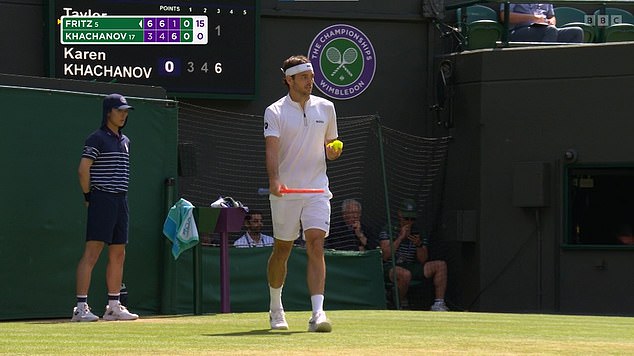 The system had failed to recognise that the point had begun and called fault mid-rally when Fritz hit the ball outside his service area