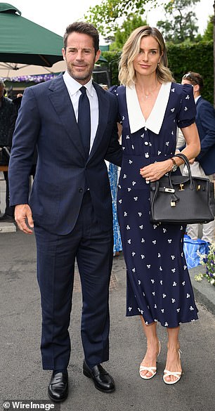 While Jamie Redknapp's wife Frida Andersson channelled the princess's 2019 D-Day ensemble at Bletchley Park, when she visited the All England Lawn Tennis Club last week