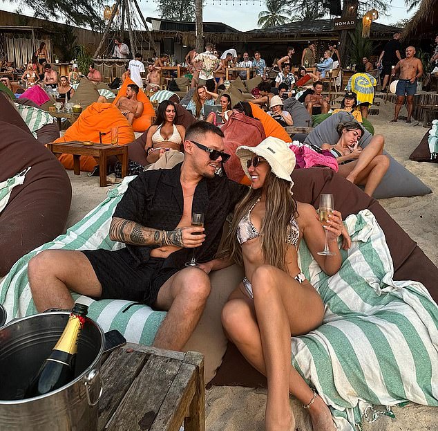 He recently dated reality star Jordi Leigh from ITV2 's Olivia Attwood's Bad Boyfriends (pictured together)