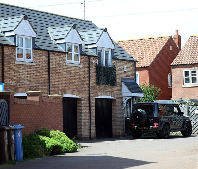 The infleuncer rents a £125,000, two-bedroom coach house on a new-build estate in Hull, described by estate agents as 'ideal for first-time buyers' (pictured)