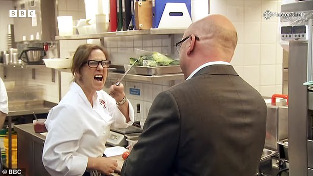 Among those to accuse Wallace of inappropriate behaviour is the journalist Kirsty Wark (pictured on Celebrity MasterChef in 2011)