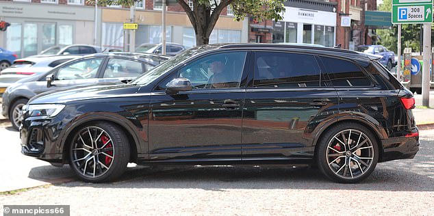 The former Manchester United and England striker's Audi 4x4 stood out for all the wrong reasons during his latest appearance in Cheshire