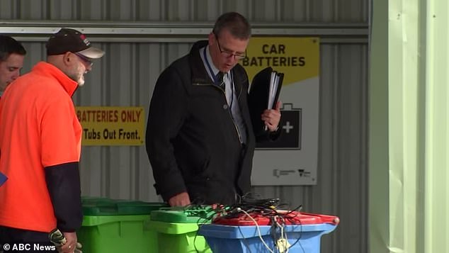 Homicide Squad Detective Senior Constable Stephen Eppingstall (pictured) was seen at the tip in the days after the fatal lunch in 2023