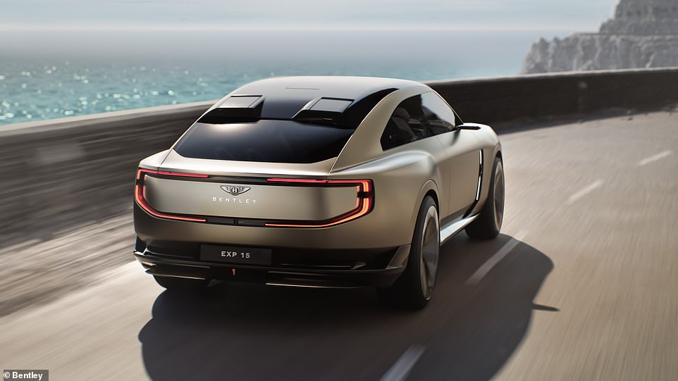 Bentley have equipped the muscular concept with a ctive twin roof spoilers and an active rear diffuser, which again help to bolster the aerodynamic performance of this barge-like jacked-up limo