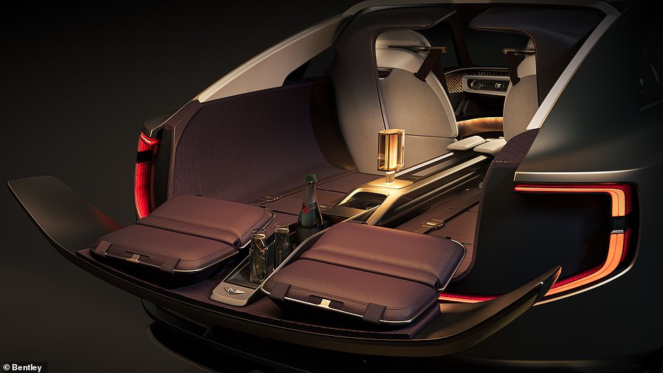 The EXP 15 doesn't have a conventional boot. Instead, the rear panel drops down to reveal a pair of rear-facing viewing seats. The luggage compartment has been moved under the bonnet, which is no longer occupied by a massive combustion engine
