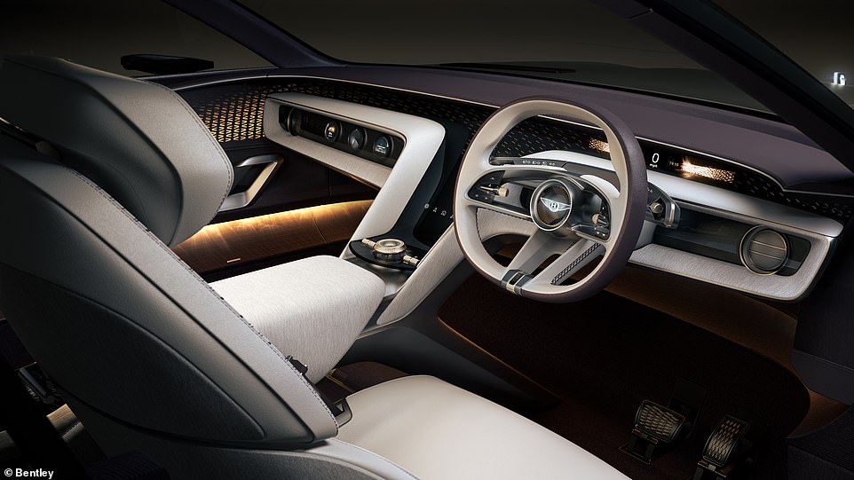 The first is an information laden high-definition driver's instrument cluster, while the second us a stunning clock-like infotainment suite showing the navigation route. The third is a combination of passenger-jet inspired small displays for the nearside passenger showing direction of travel, outside temperature and the time