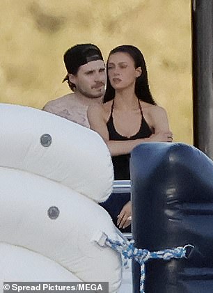 Nicola and Brooklyn have been holidaying with her family off the coast of France