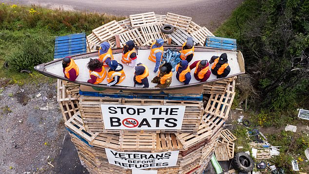The bonfire has been built days ahead of loyalist groups' annual Twelfth of July parades