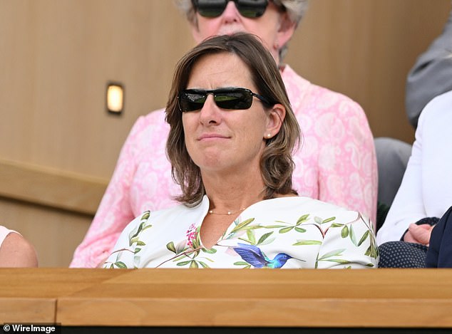 Ex Olympian Dame Katherine Grainger, now British Olympic Association Chair, is pictured in the Royal Box ahead of the quarter final matches