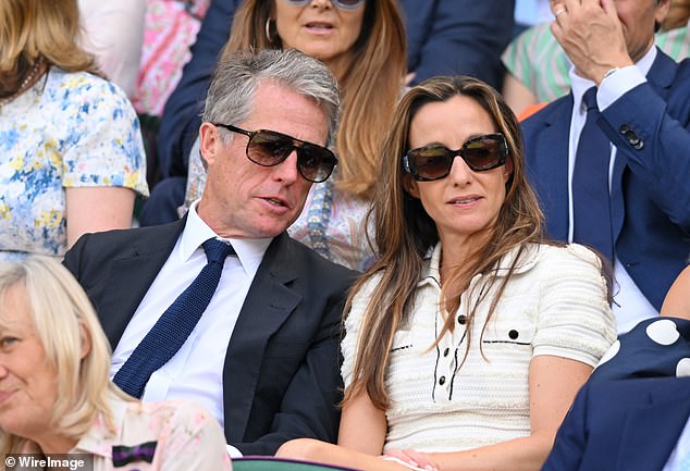 Actor and known rom-com legend Hugh Grant, 64, was in attendance today, with his wife, producer Anna Eberstein, 46