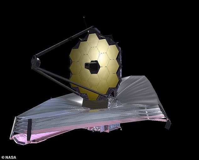 High-resolution images are released of the Fomalhaut debris disk system from the James Webb Space Telescope (JWST, depicted here in space)