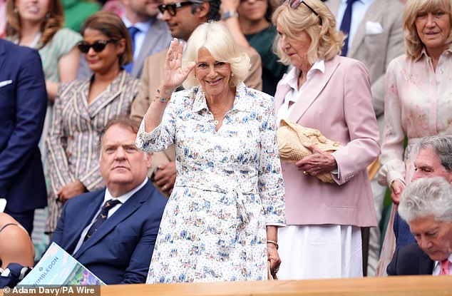 Queen Camilla wore a floral shirt dress