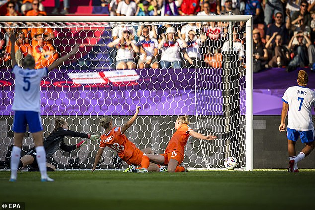 James was involved in the first three goals but her first strike was the pick of the four efforts