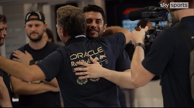 The 51-year-old also hugged colleagues after they gave him a round of applause during speech