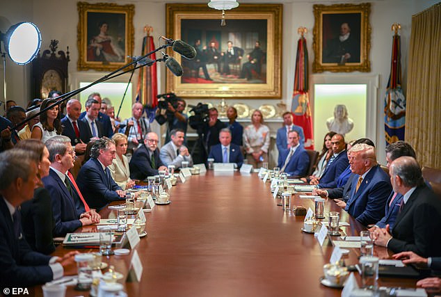 Trump has been stacking art on the White House walls. He gushed about some of the frames