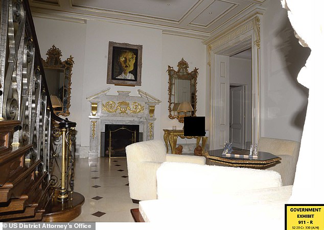 The exhibits included images of various rooms throughout Epstein's New York property - where many of the crimes took place