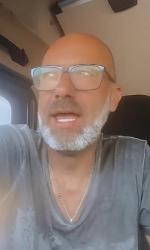 He said the words in a video seemingly filmed from the dashboard of a truck
