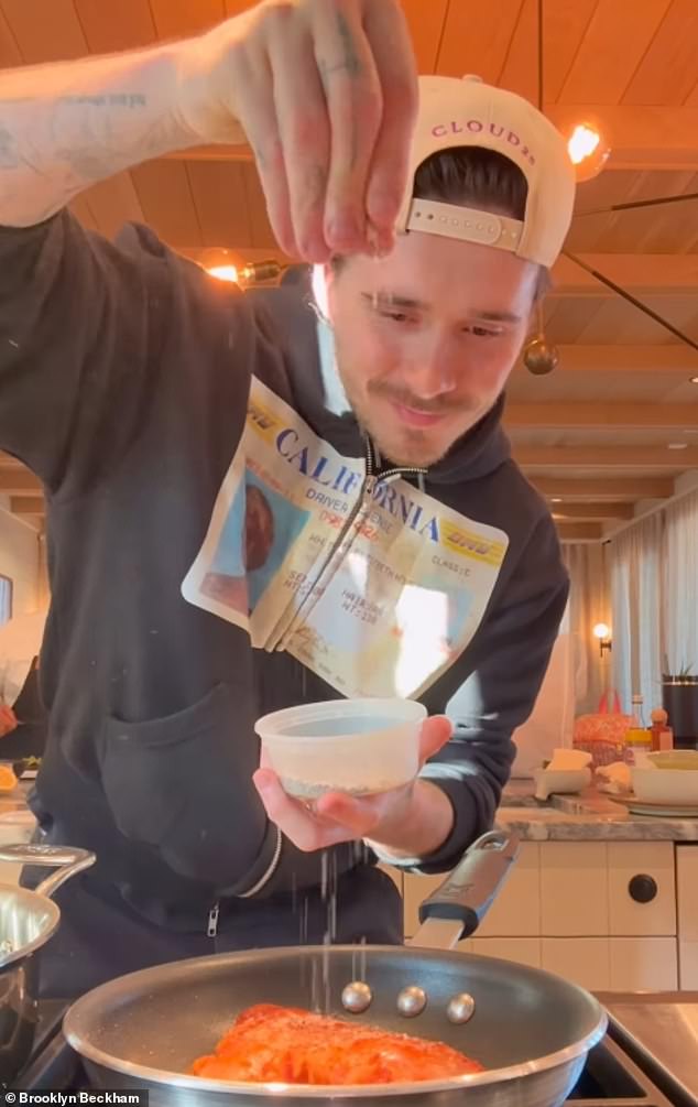 The video was a plug for the nepo baby 's hot sauce brand, Cloud23, which he launched last year and retails for £15 a bottle