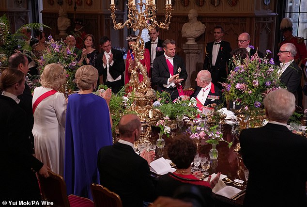King Charles and President Macron, both of whom delivered speeches, appeared to be in high spirits