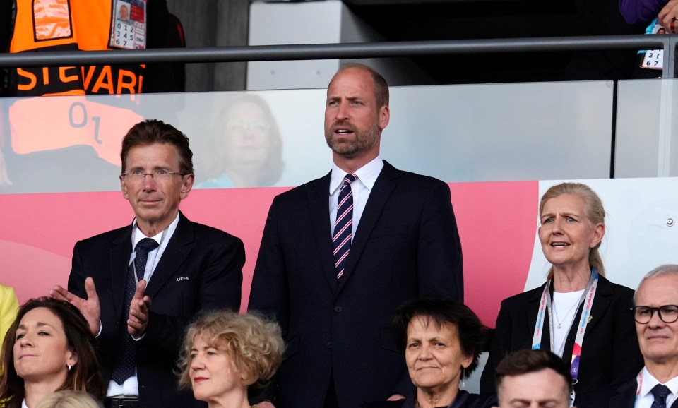 Prince William at a UEFA Women's Euro 2025 match.