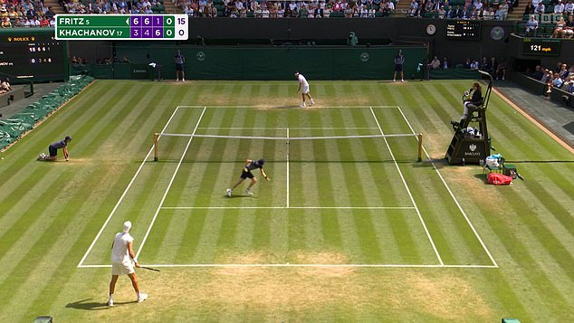 One failure of the AI line judge system came about when a ball boy ran across the court shortly before Taylor Fritz served to Karen Khachanov - the system confused the boy for a ball