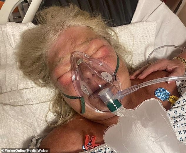 Cardiff Crown Court heard how Ms Stickland had to be rushed to hospital and kept in for nine days, during which doctors drained fluid from her lungs