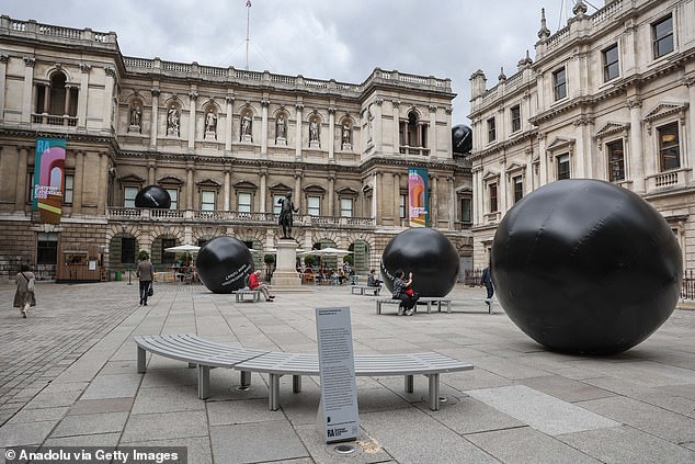 The area outside the Royal Academy of Arts (pictured) in Piccadilly saw 1,652 crimes in a year