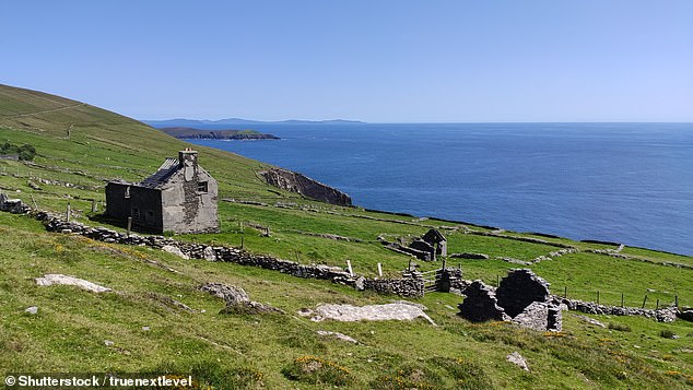 Dursey Island, one of the few inhabited islands that lie off the southwest coast of Ireland