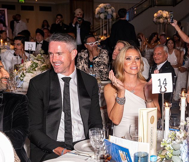 Ex-England cricketer Kevin Pietersen and his wife Jessica Taylor at the YouWeCan gala in Mayfair, London