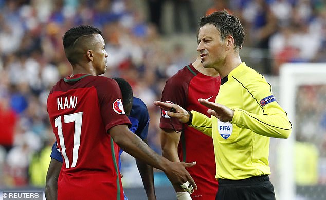 The referee later went on to officiate the Euro 2016 final and the Champions League final