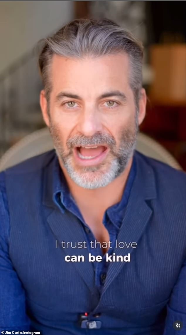 Aniston hit the like button on his post last week, hinting she was looking for love, which read: 'Repeat these affirmations to heal and recover from a divorce, breakup or difficult romance and begin to call in the new empowered, healthy and divine love'
