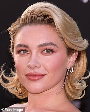 Florence Pugh is pictured above in April 2025