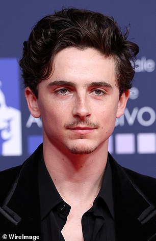 Timothée Chalamet is pictured above in May 2025
