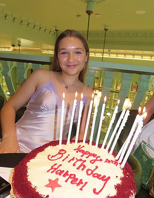 Harper Beckham is pictured on her 12th birthday