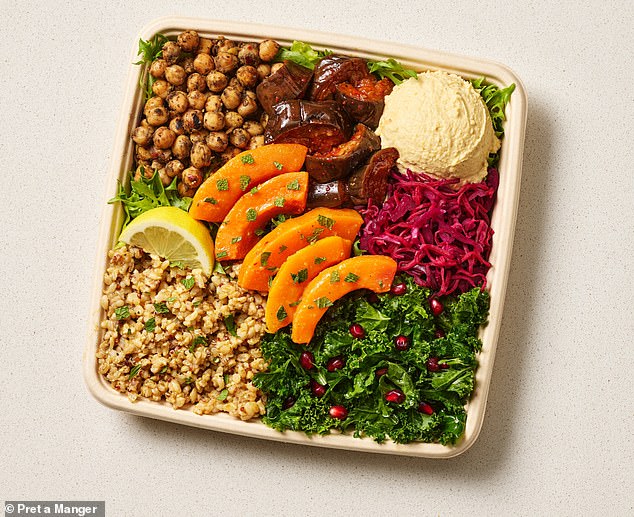 Among the four options is one vegan salad made with roasted butternut squash, priced from £9.95