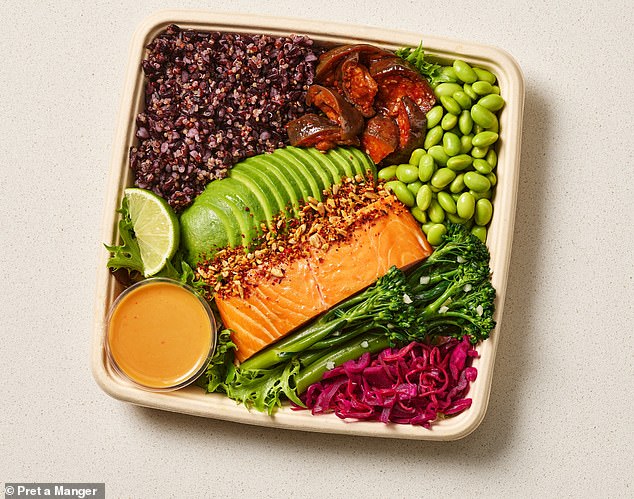 But reaction to the new menu has been mixed - with much attention given to the £12.95 price point of the miso salmon salad (pictured)